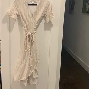 Rachel Parcell Flutter Sleeve Wrap Dress